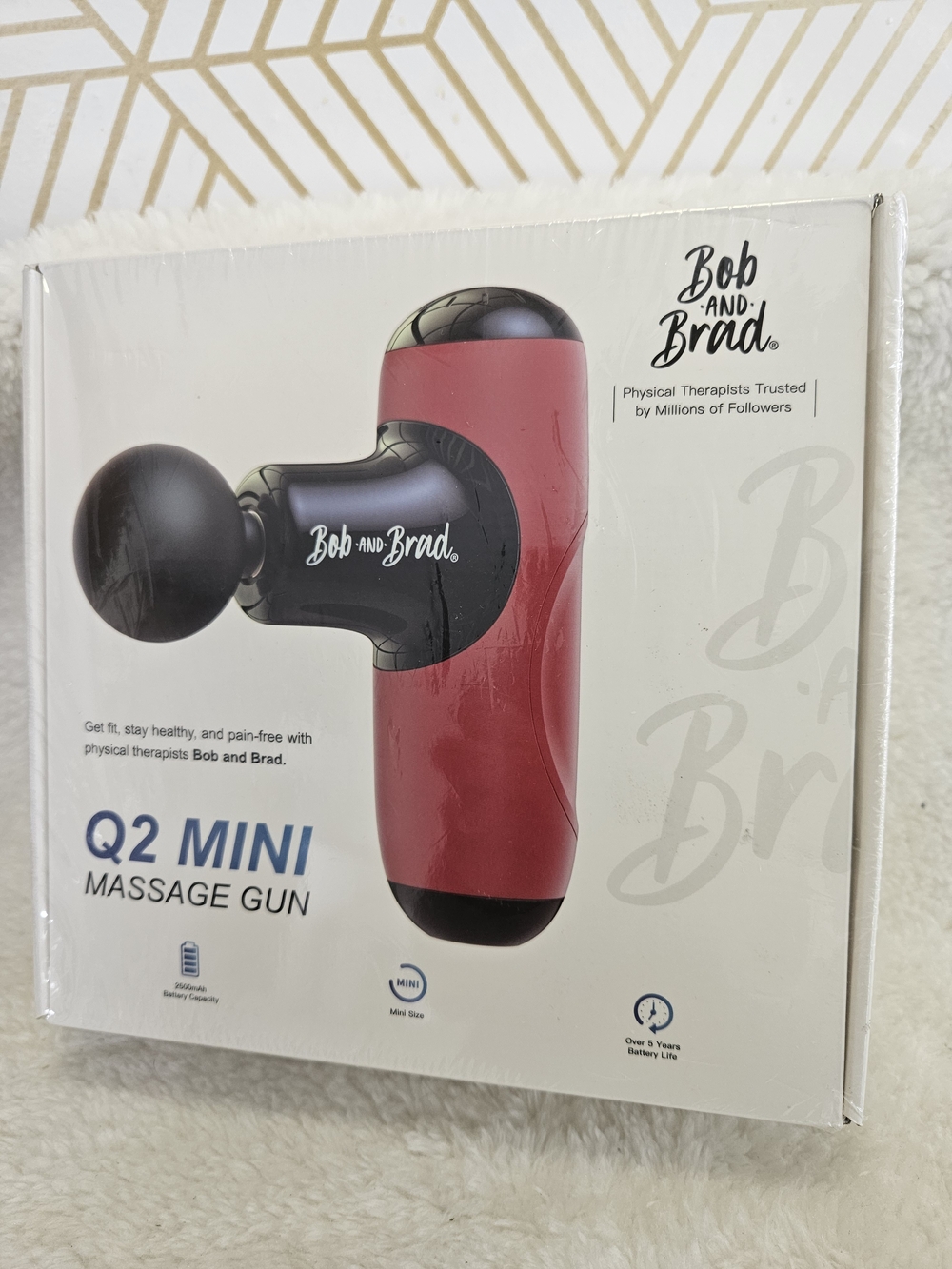 Q2 Mini Massage Gun by Q2 - Red and Black